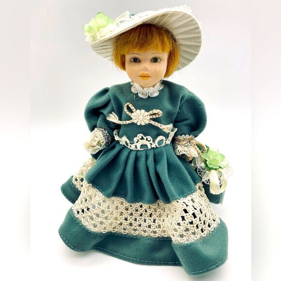 Vintage JM 05 Collection Porcelain Doll 8” - Picture 1 of 10